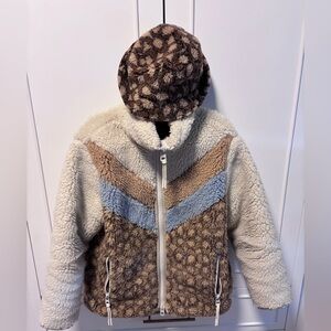 Coach Sherpa Signature Jacket and Bucket Hat